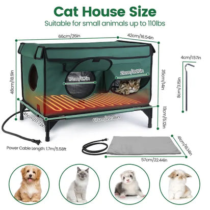 Heated Indestructible Cat Shelter™