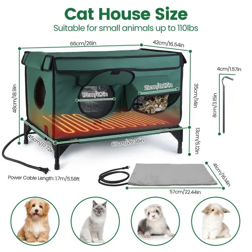 Heated Indestructible Cat Shelter™